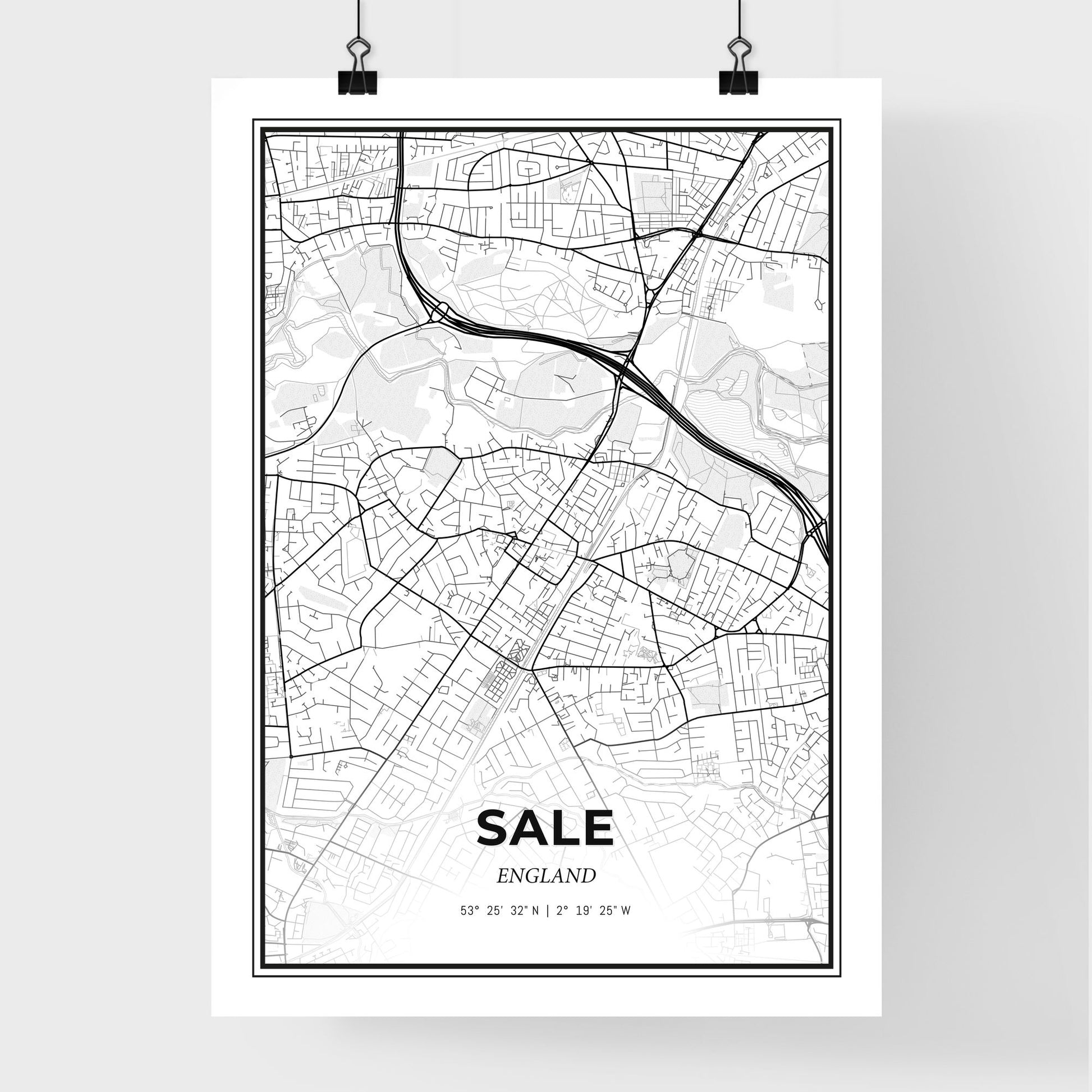 Sale England - Premium City Map Poster