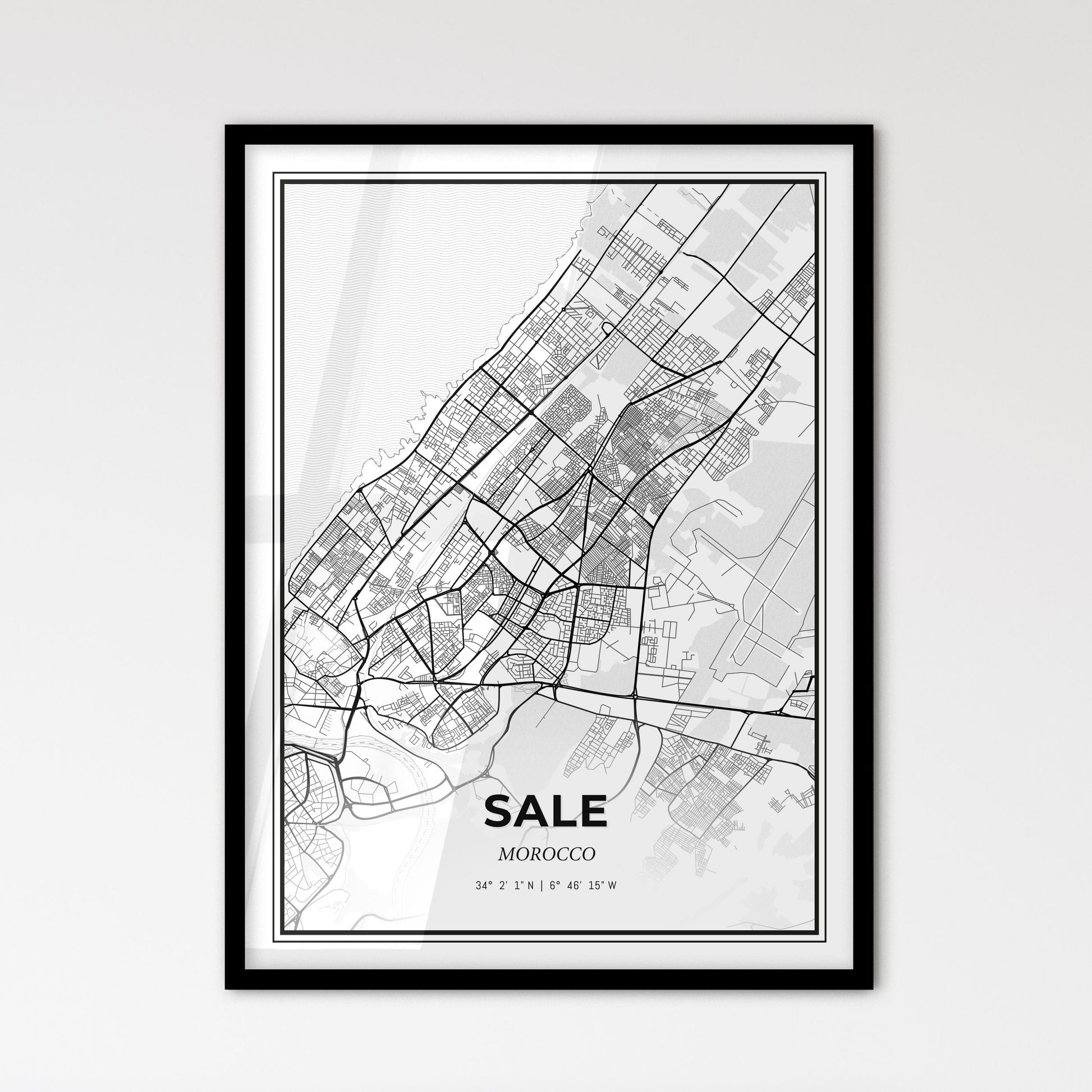 Sale Morocco - Scandinavian Style City Map for Modern Home Decor