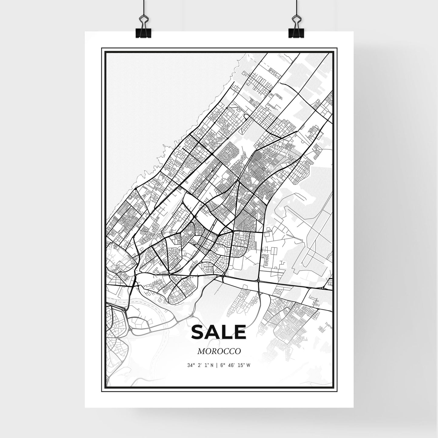 Sale Morocco - Premium City Map Poster