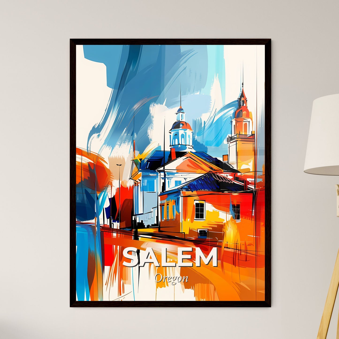 Vibrant Salem, Oregon - A Painting Of A Building