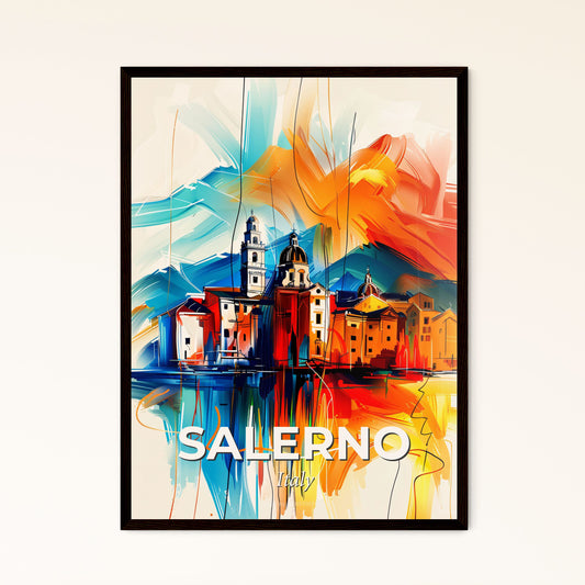 Vibrant Salerno, Italy - A Painting Of A Building