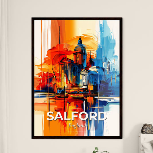 Vibrant Salford, England - A Painting Of A Building