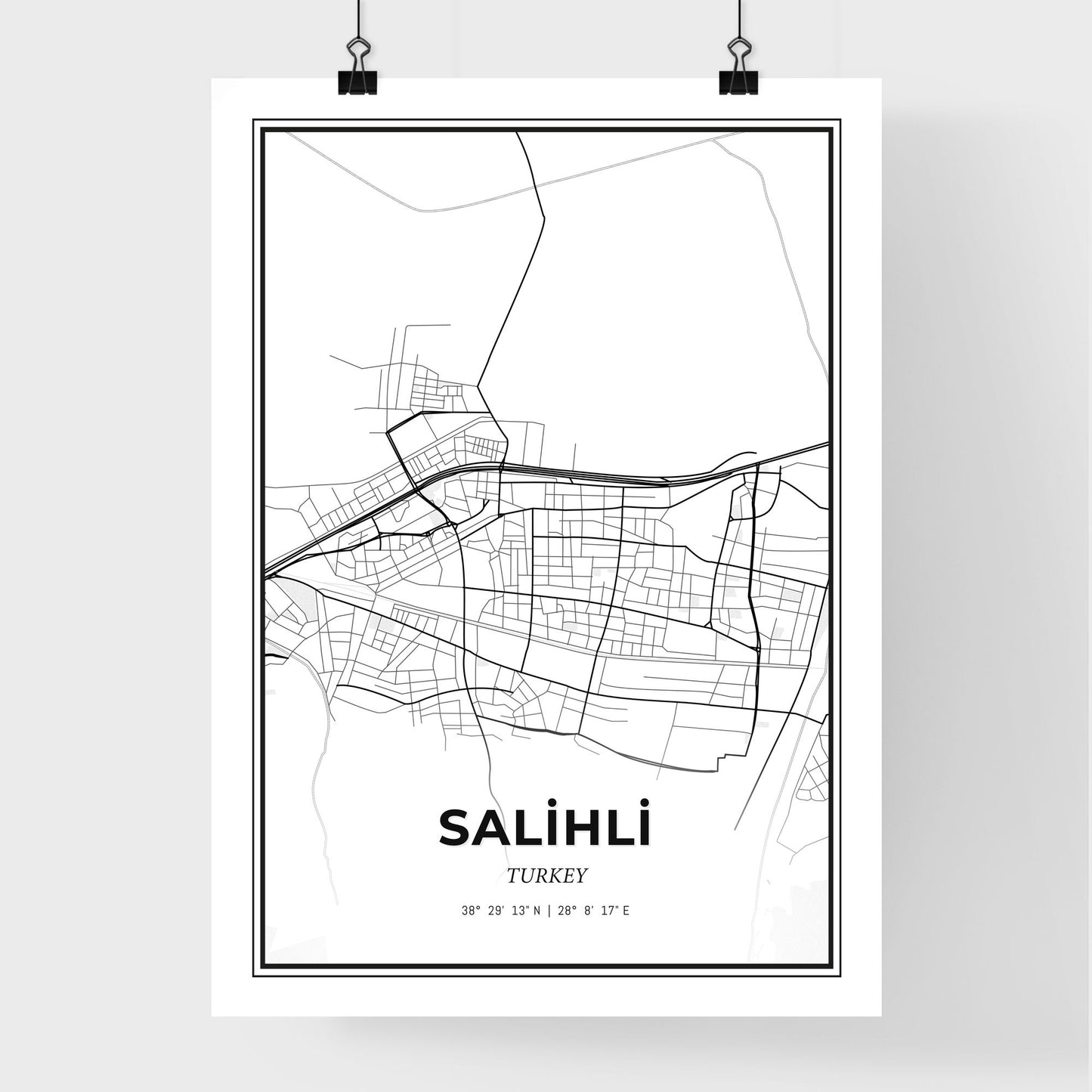 Salihli Turkey - Premium City Map Poster