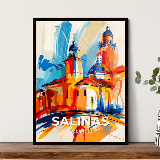 Vibrant Salinas, California - A Painting Of A Building