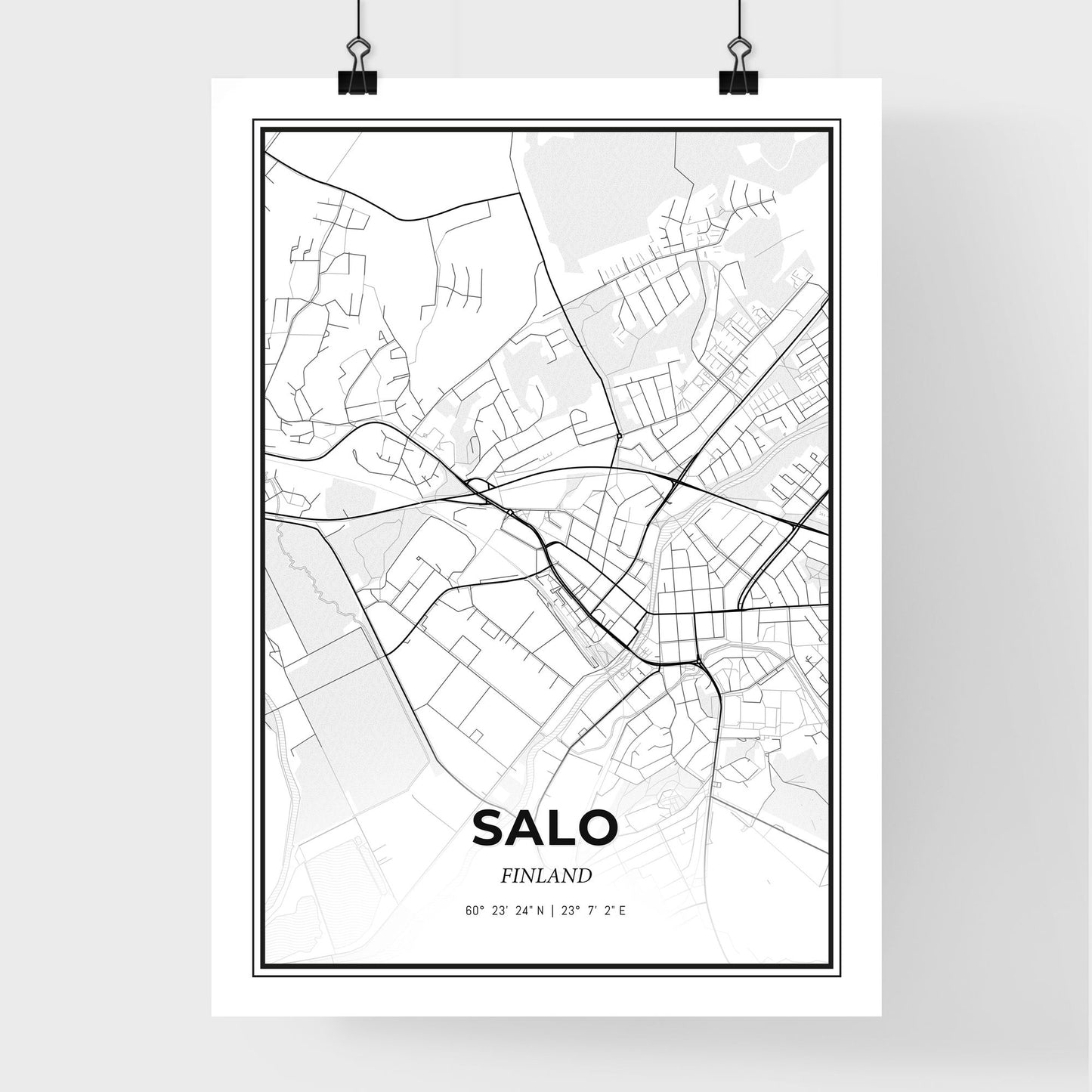 Salo Finland - Premium City Map Poster