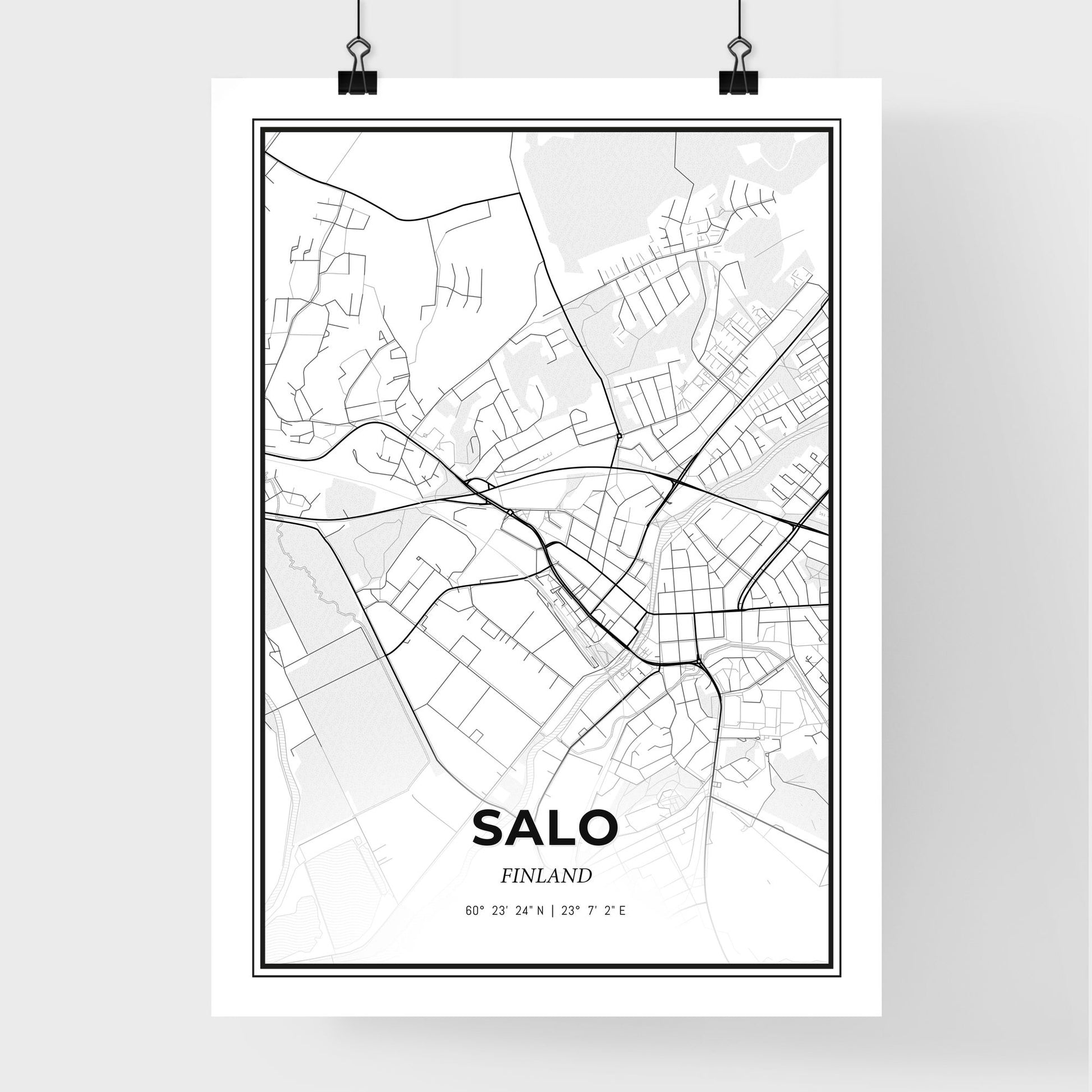 Salo Finland - Premium City Map Poster