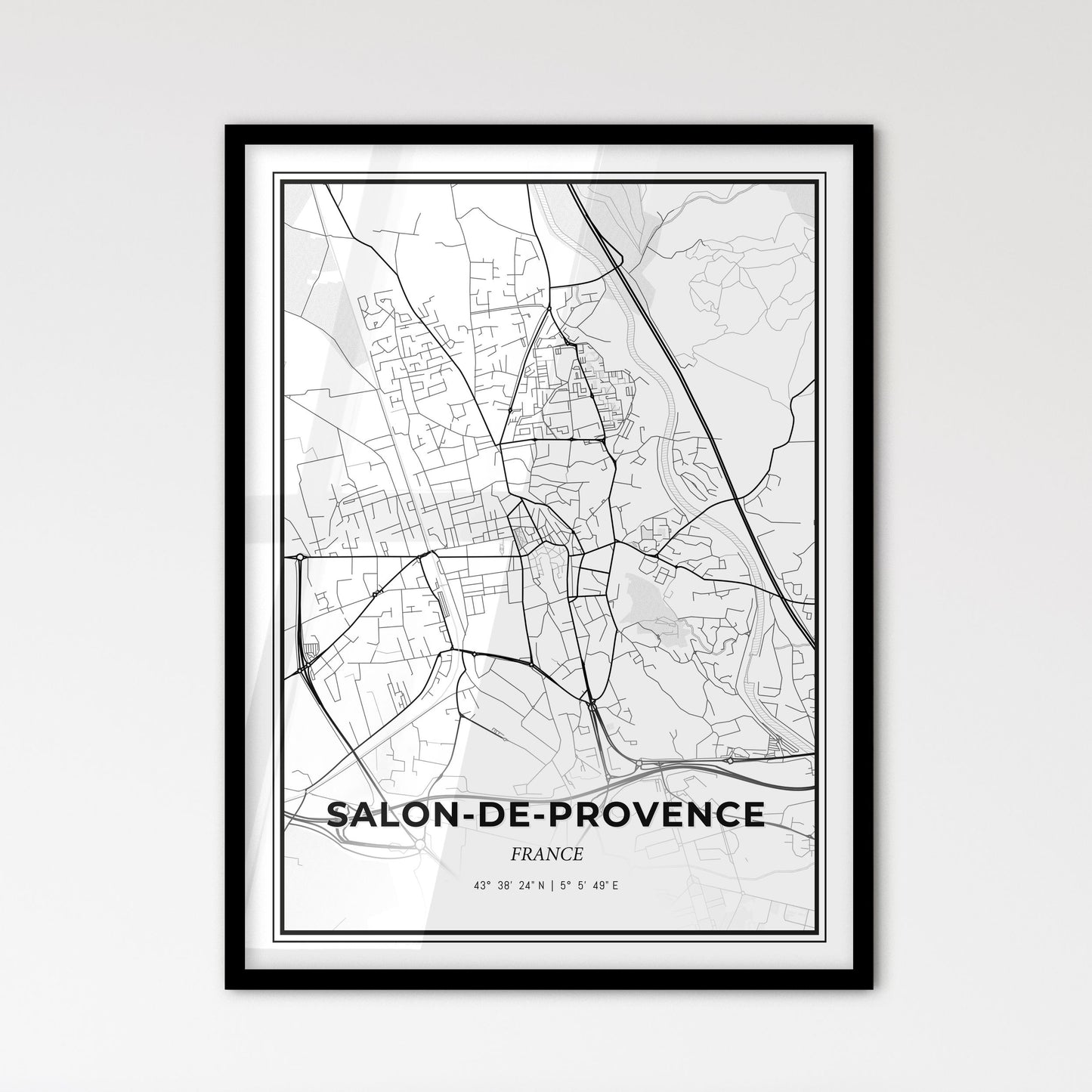 Salon-de-Provence France - Scandinavian Style City Map for Modern Home Decor