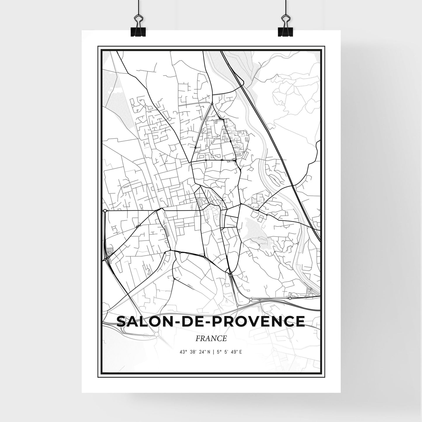 Salon-de-Provence France - Premium City Map Poster