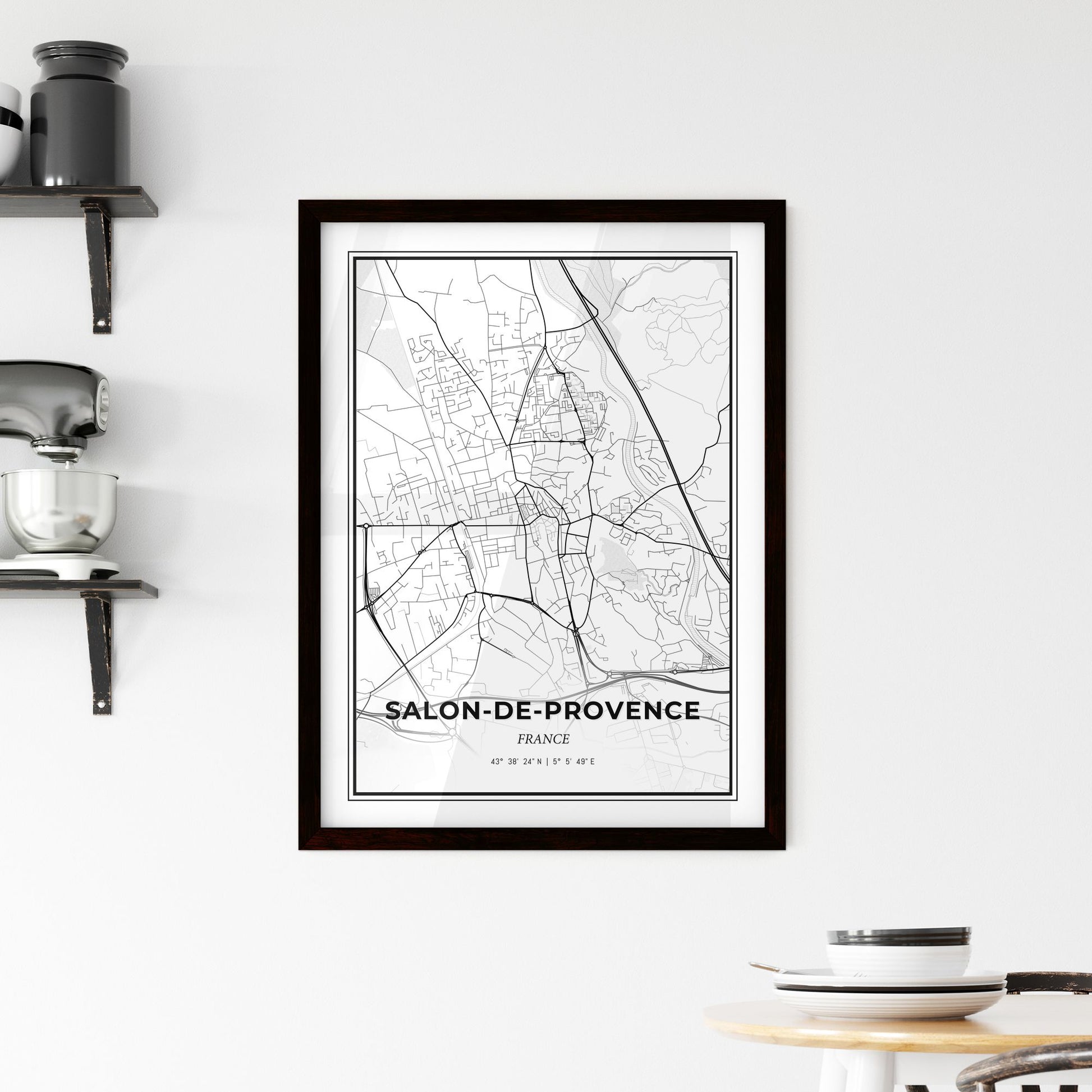 Salon-de-Provence France - Minimal City Map