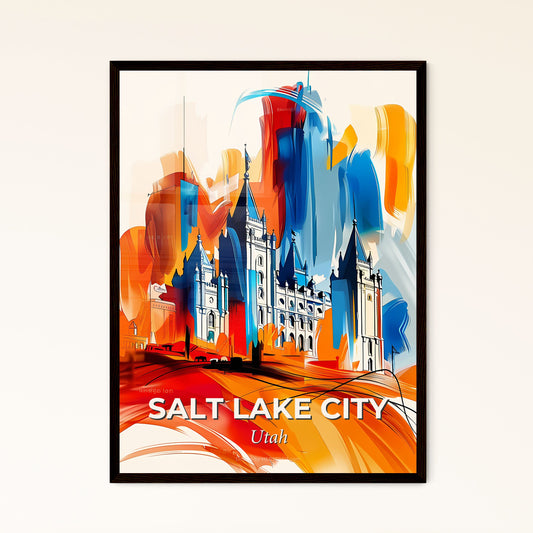 Vibrant Salt Lake City, Utah - A Painting Of A Castle