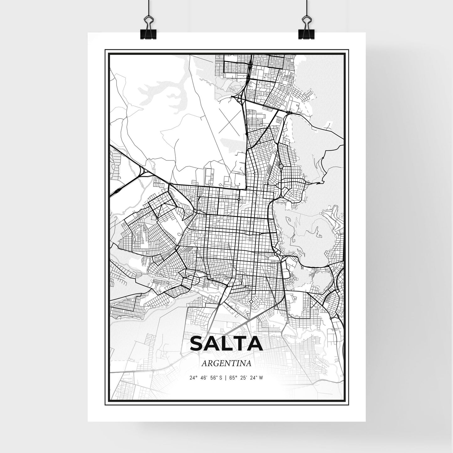 Salta Argentina - Premium City Map Poster