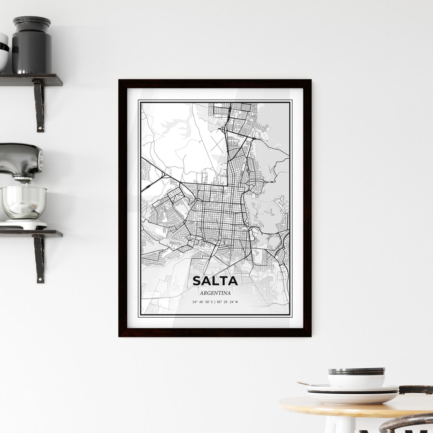 Salta Argentina - Minimal City Map