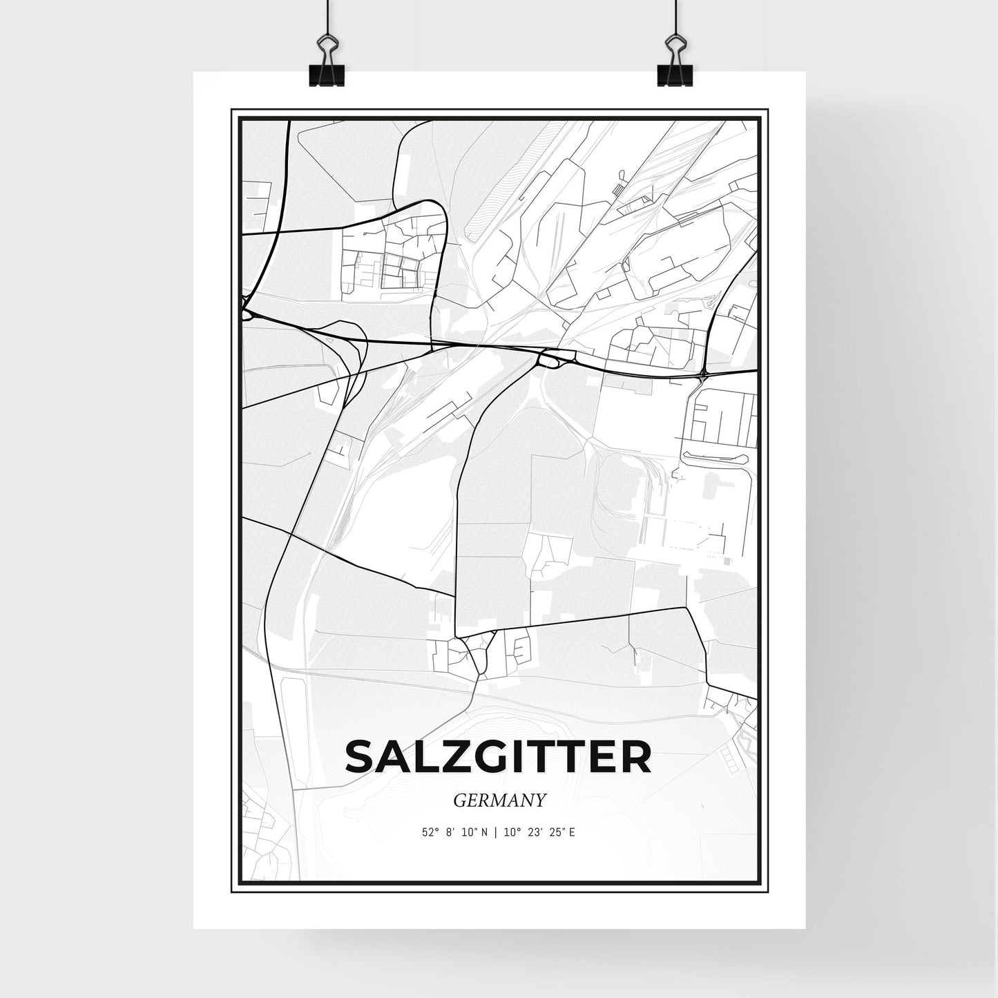 Salzgitter Germany - Premium City Map Poster