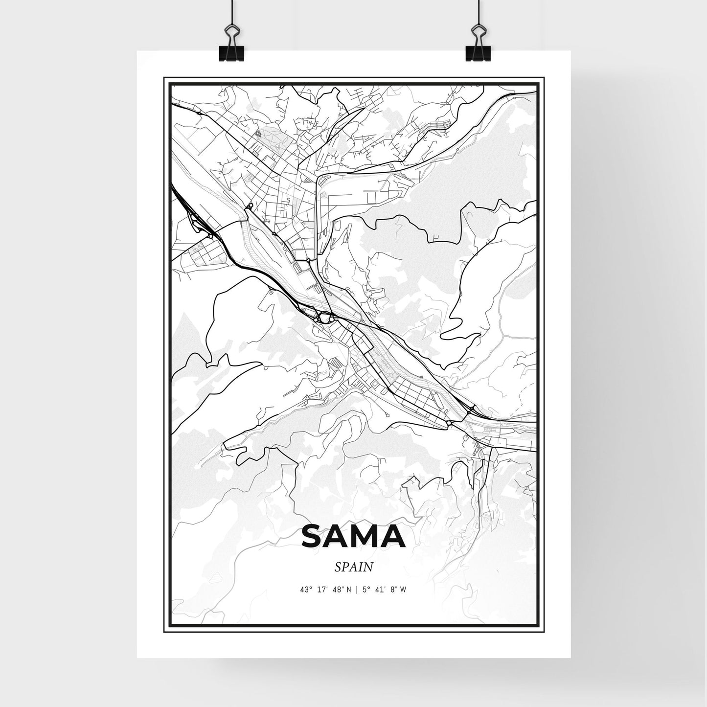 Sama Spain - Premium City Map Poster