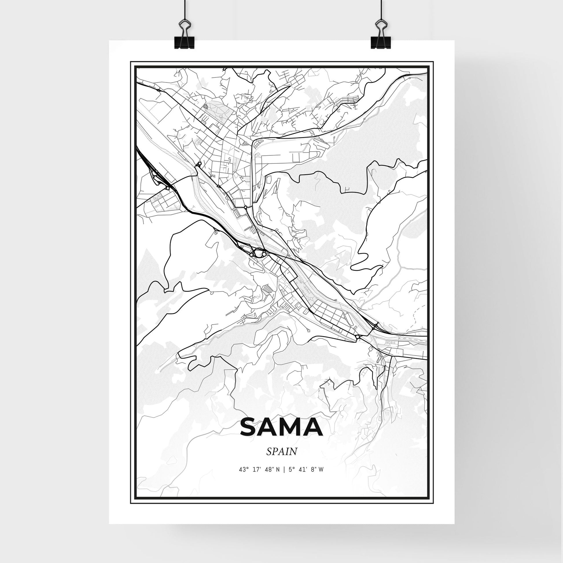 Sama Spain - Premium City Map Poster