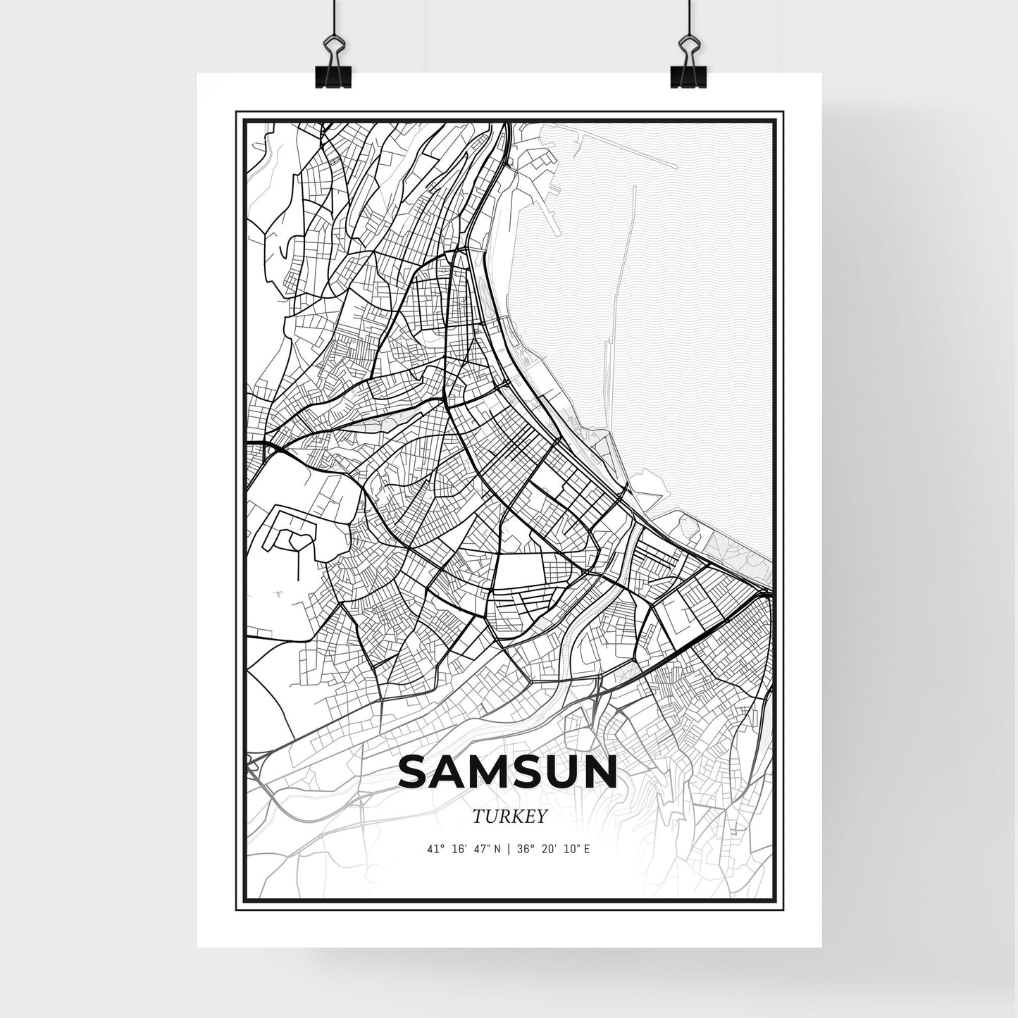 Samsun Turkey - Premium City Map Poster