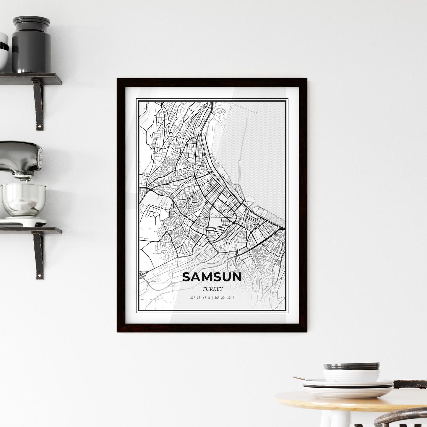 Samsun Turkey - Minimal City Map