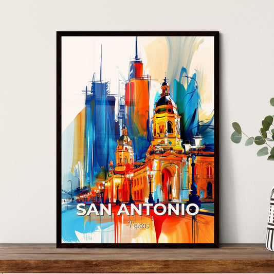 Vibrant San Antonio, Texas - A Painting Of A City