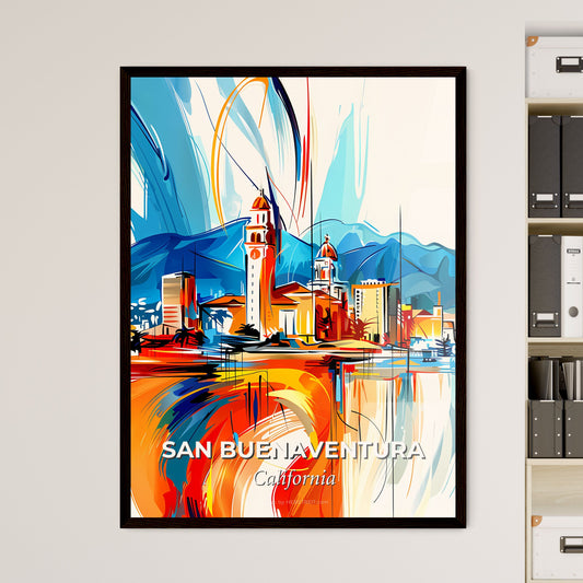 Vibrant San Buenaventura, California - A Painting Of A City