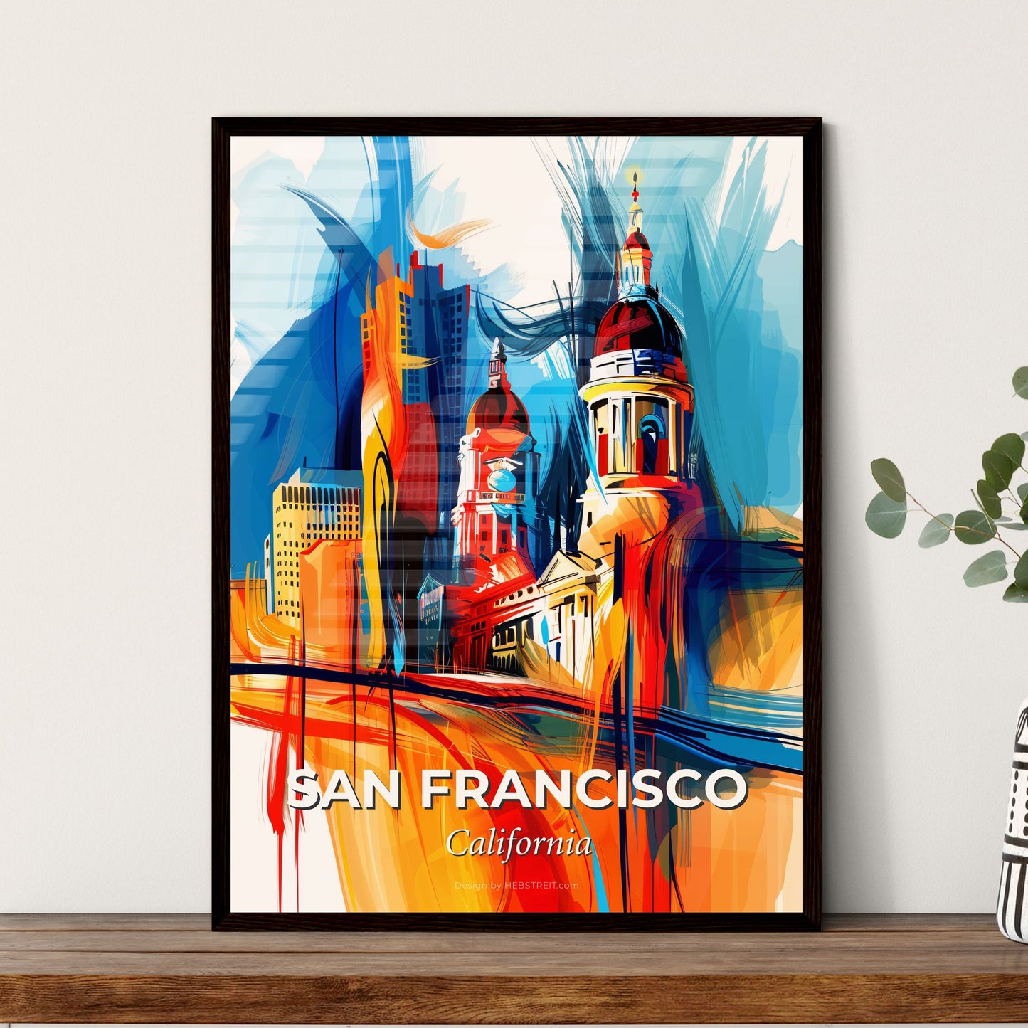 Vibrant San Francisco, California - A Painting Of A City