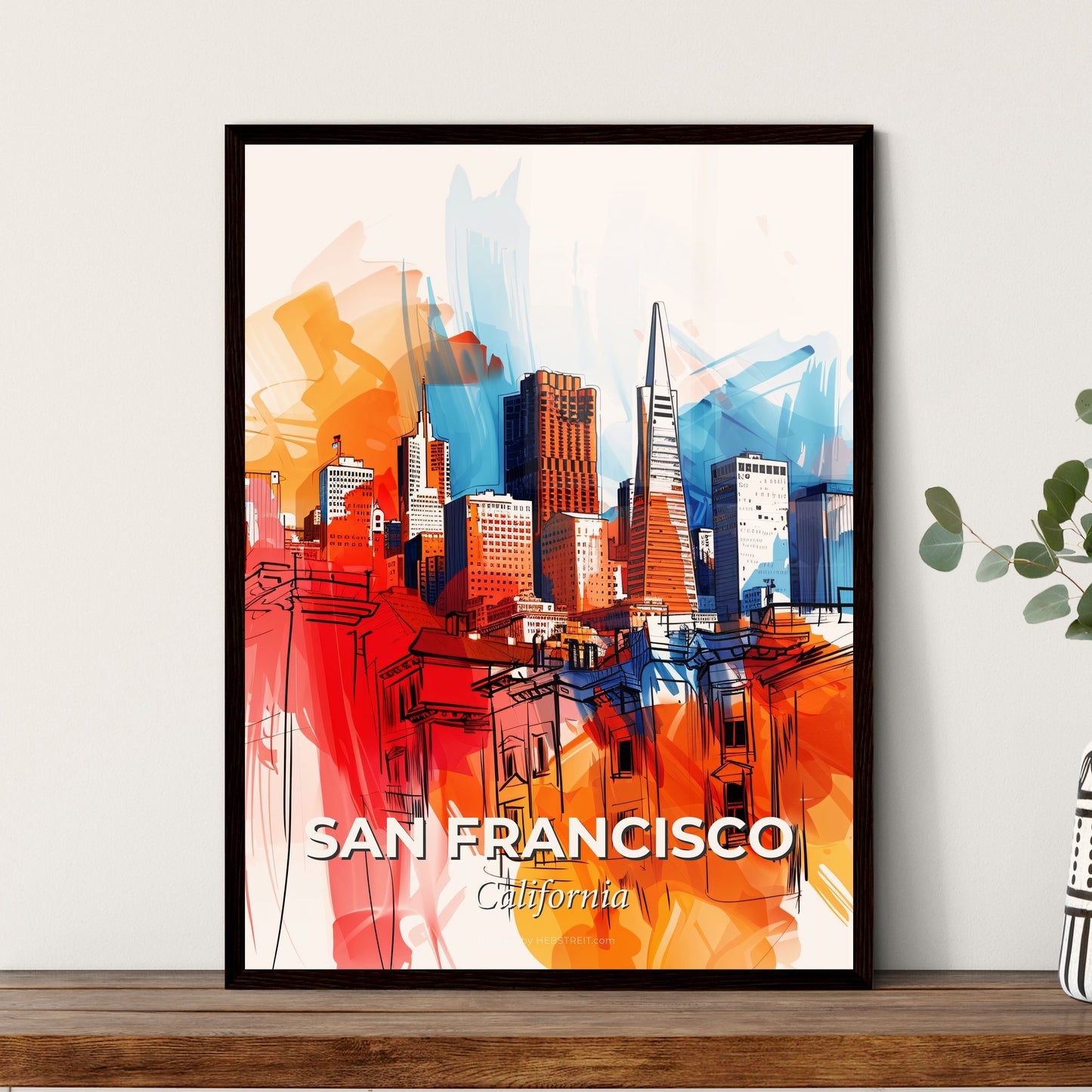 Vibrant San Francisco, California - A Cityscape With Colorful Paint