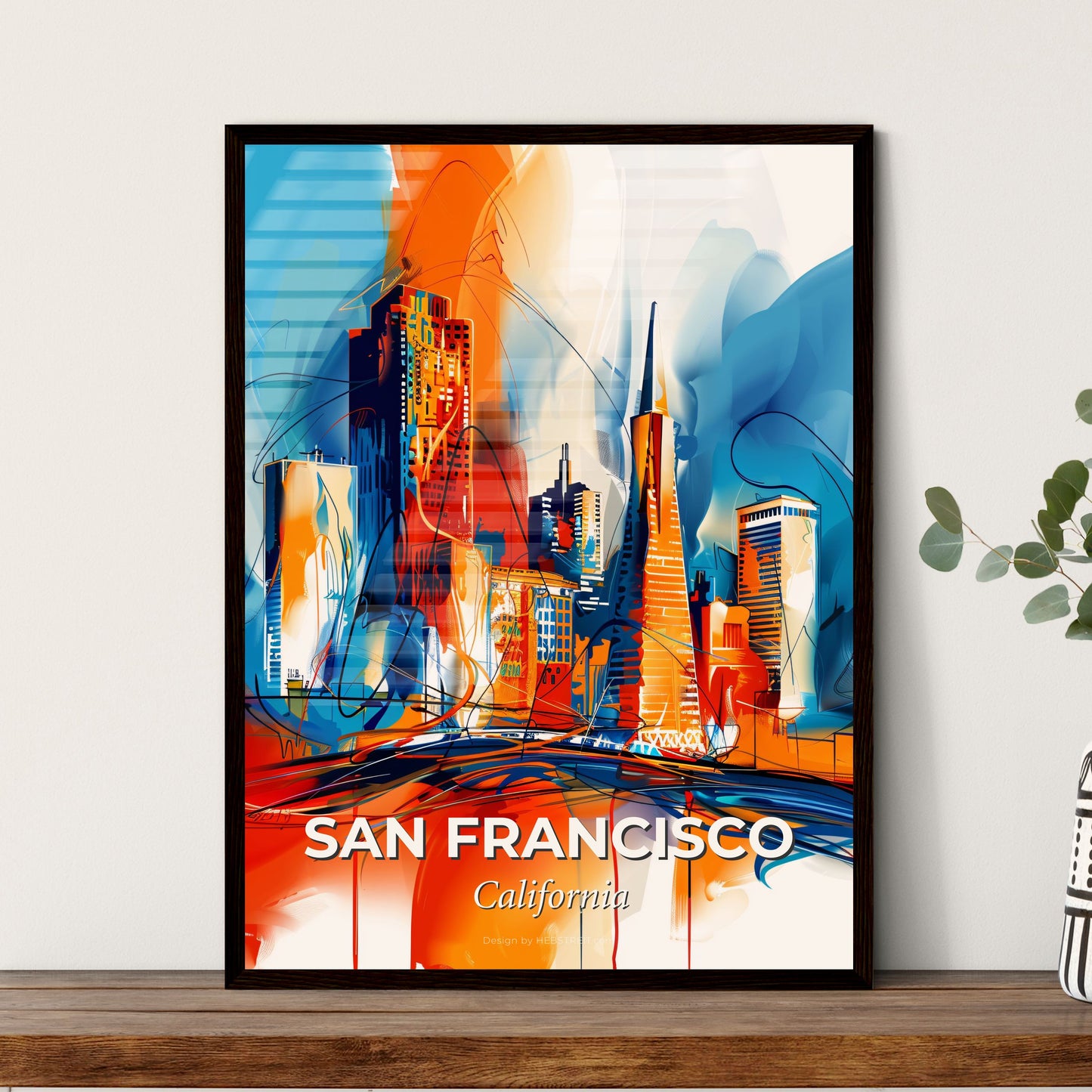 Vibrant San Francisco, California - A Painting Of A City