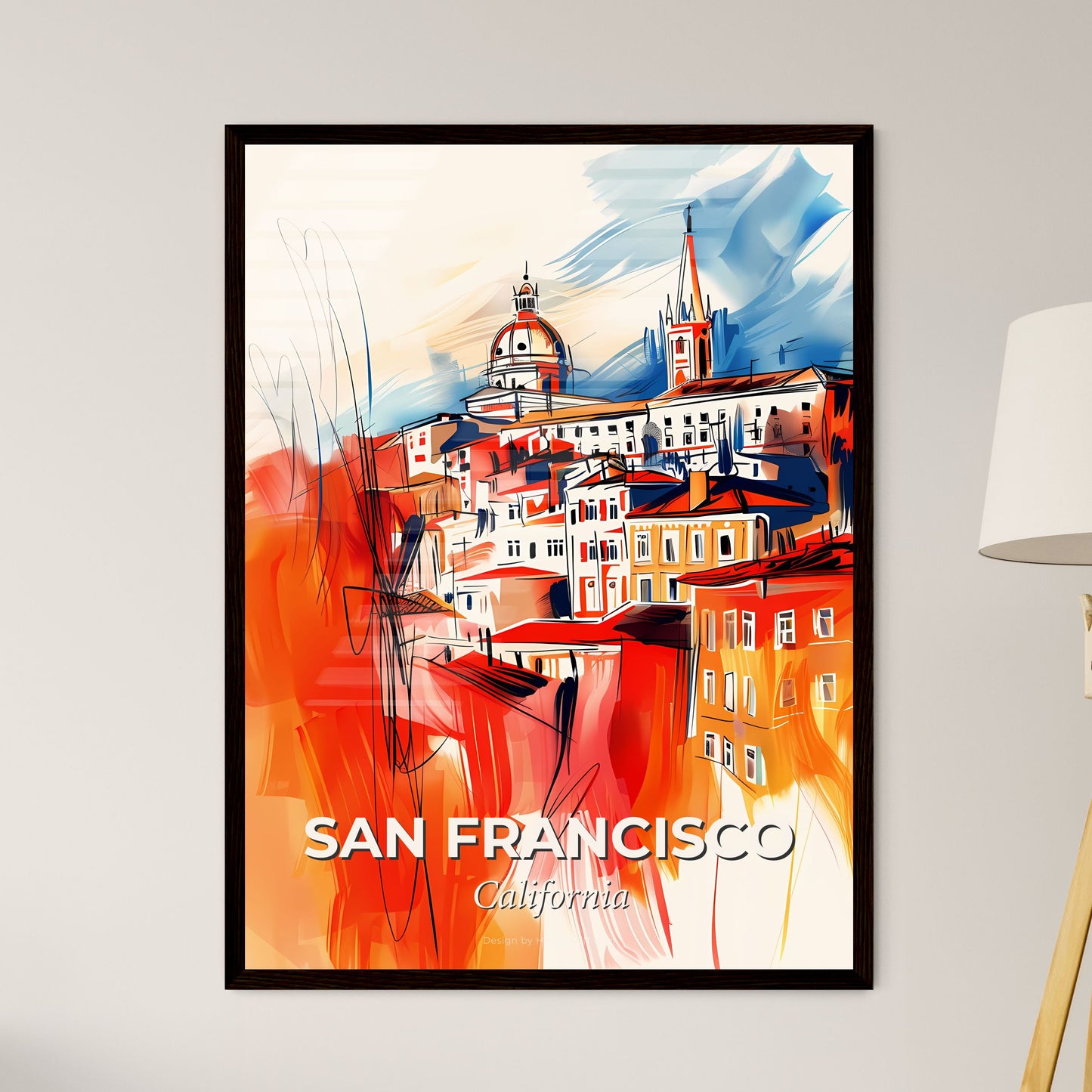 Vibrant San Francisco, California - A Painting Of A City