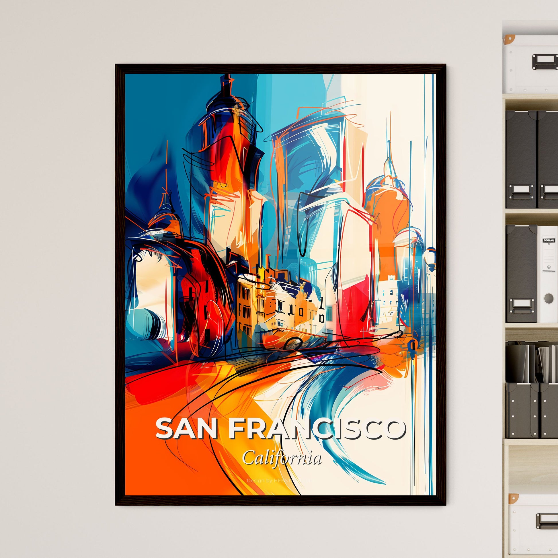 Vibrant San Francisco, California - A Colorful Cityscape With Buildings And A Road