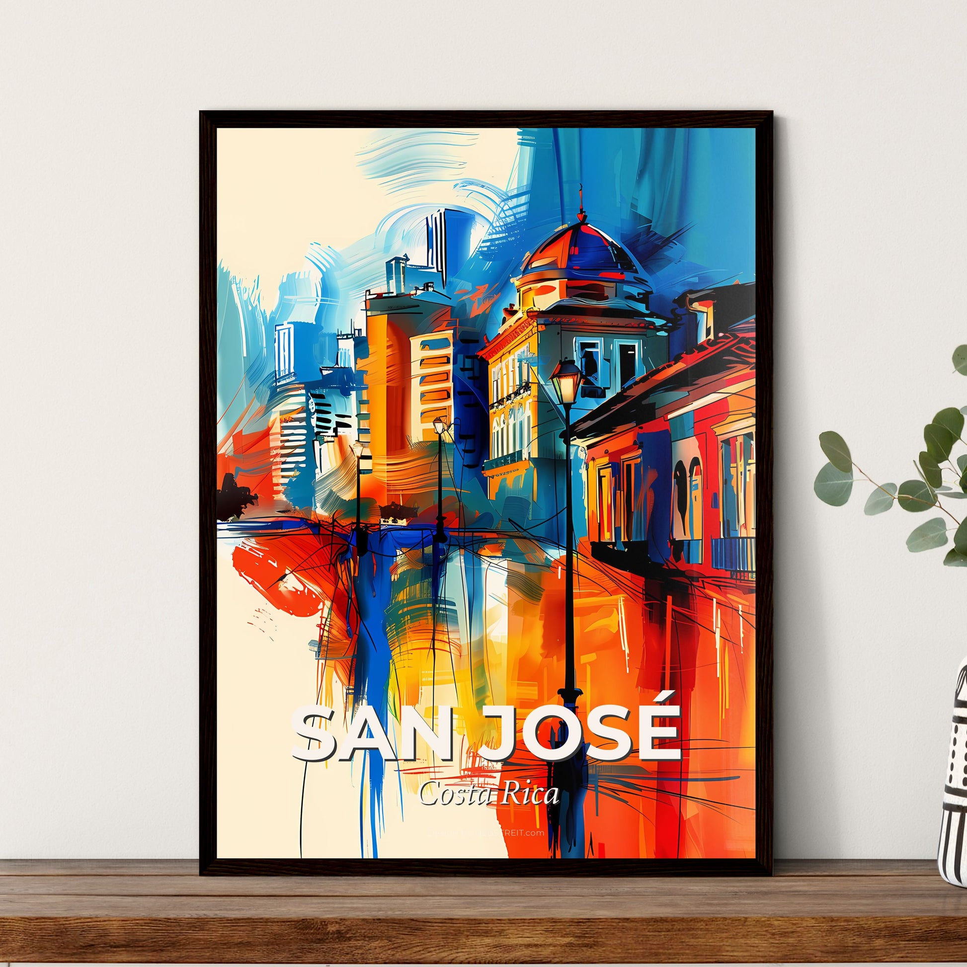 Vibrant San José, Costa Rica - A Painting Of A City