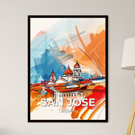 Vibrant San Jose, California - A Painting Of A Building With Colorful Paint