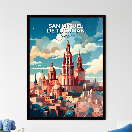 Vibrant Cityscape Artwork: Colorful Towers and City Skyline of San Miguel de Tucuman Argentina Default Title
