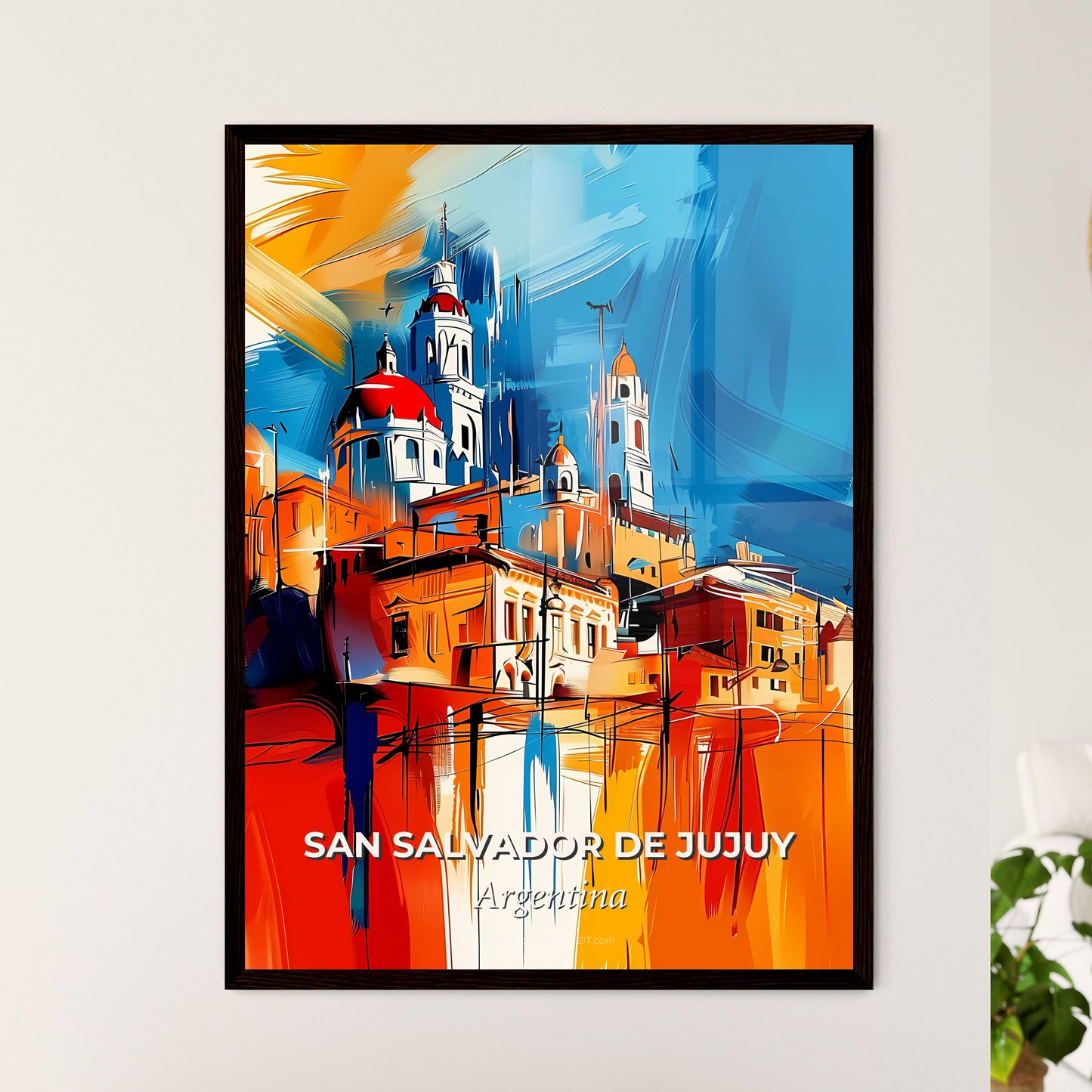 Vibrant San Salvador De Jujuy, Argentina - A Painting Of A City