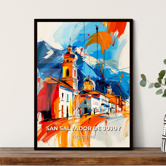 Vibrant San Salvador De Jujuy, Argentina - A Painting Of A Building