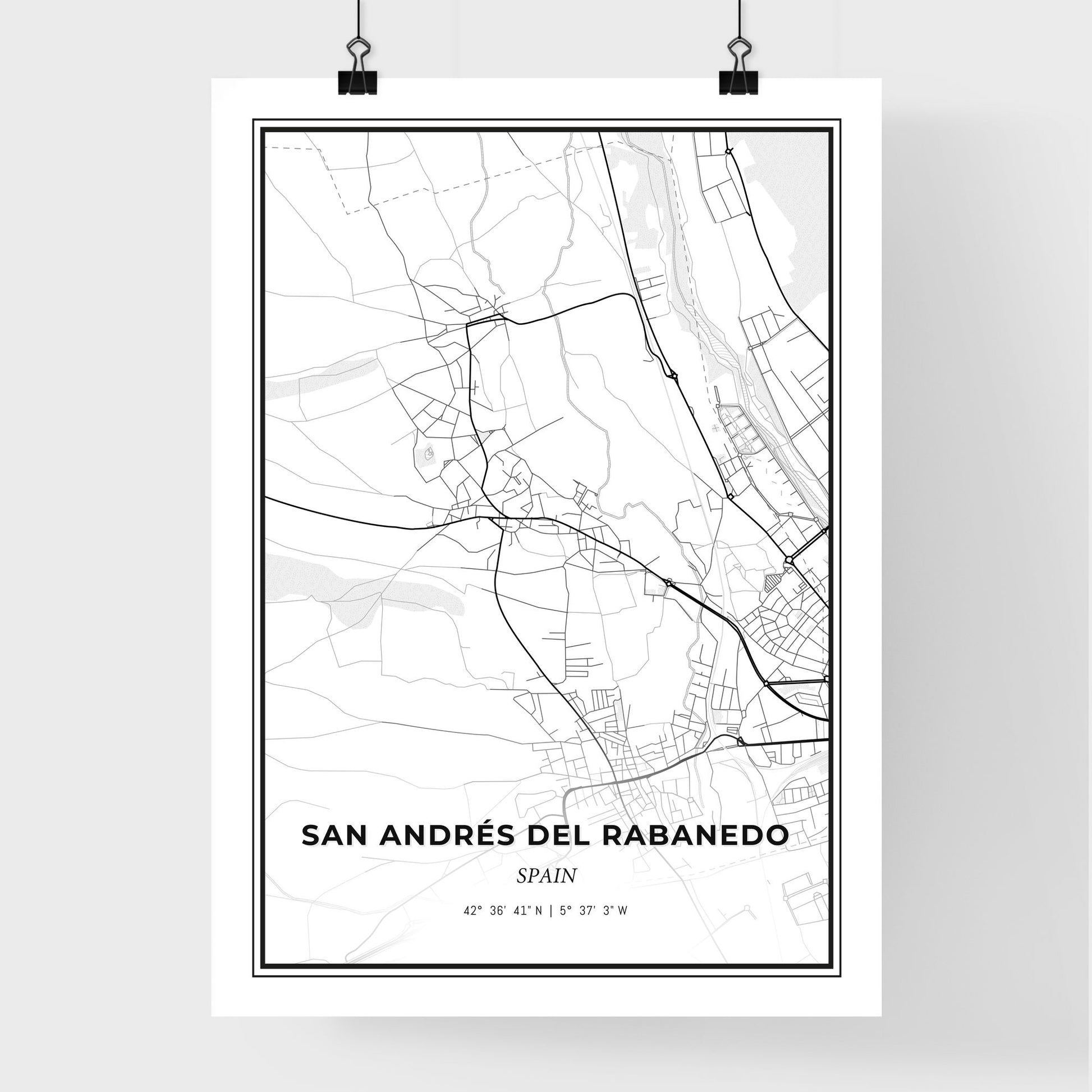 San Andrés del Rabanedo Spain - Premium City Map Poster