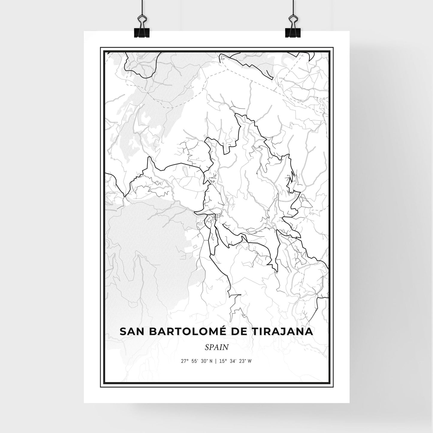 San Bartolomé de Tirajana Spain - Premium City Map Poster