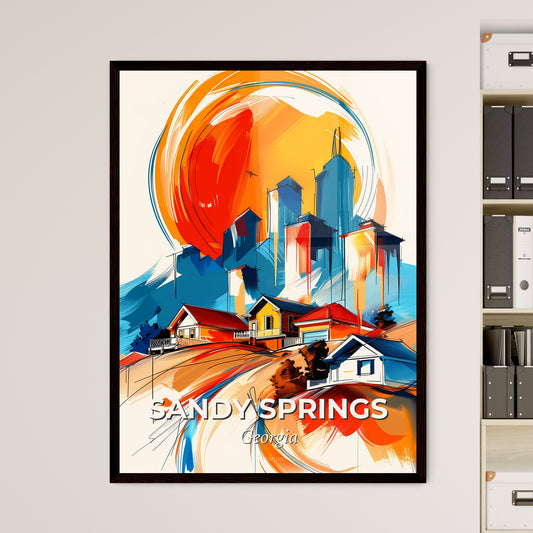 Vibrant Sandy Springs, Georgia - A Painting Of A City