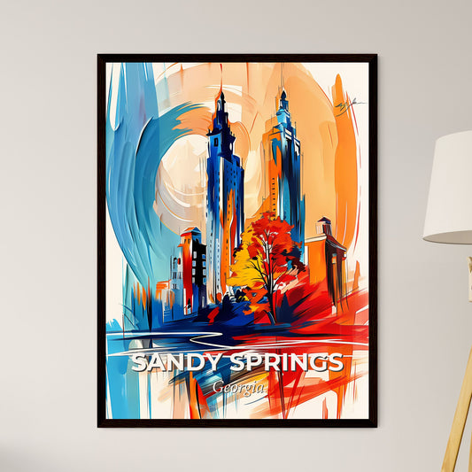 Vibrant Sandy Springs, Georgia - A Painting Of A City