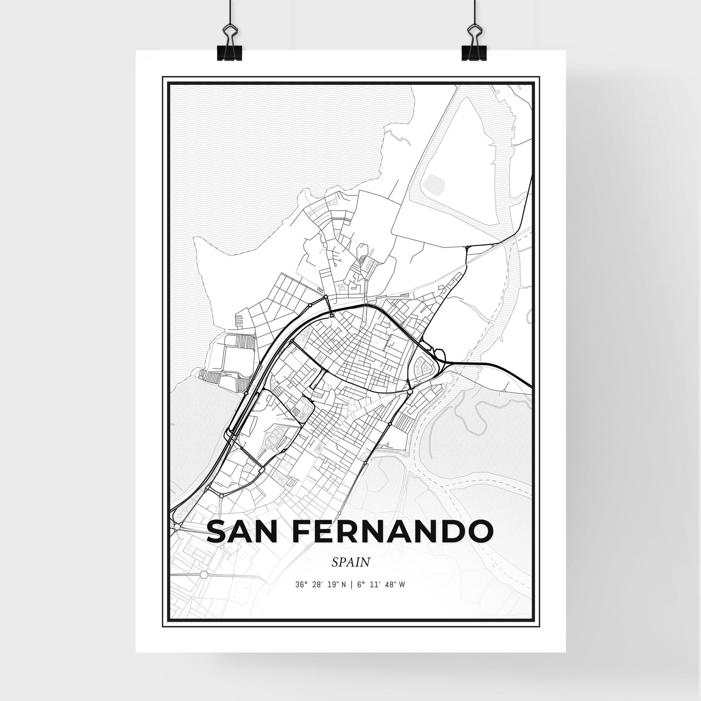 San Fernando Spain - Premium City Map Poster