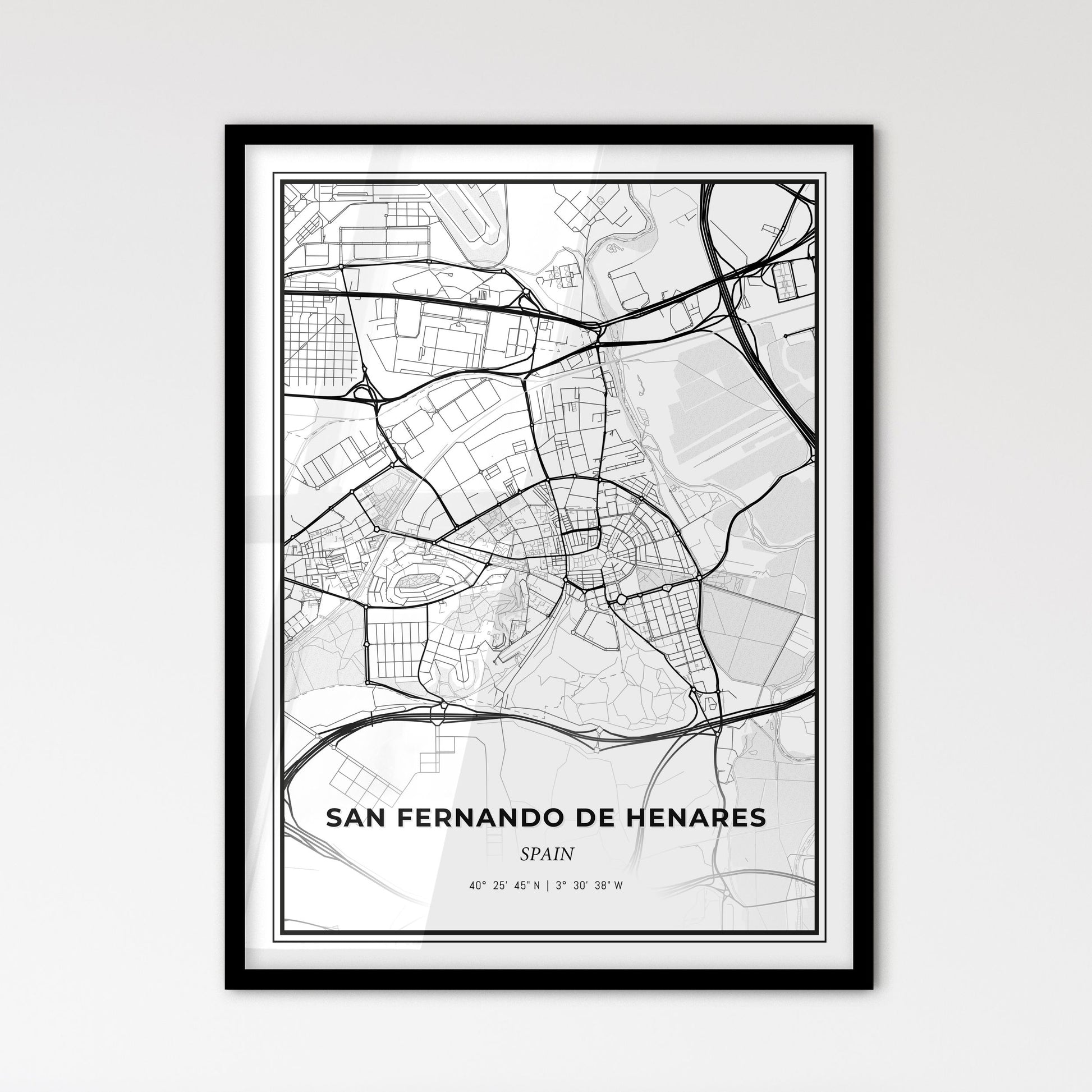 San Fernando de Henares Spain - Scandinavian Style City Map for Modern Home Decor