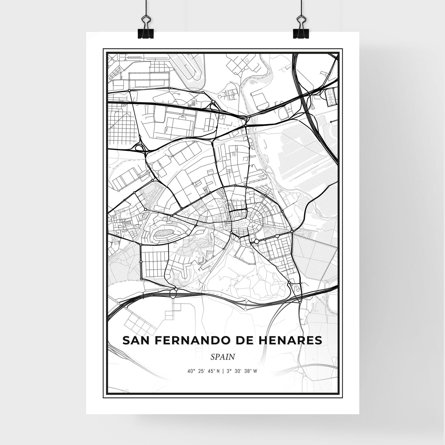 San Fernando de Henares Spain - Premium City Map Poster