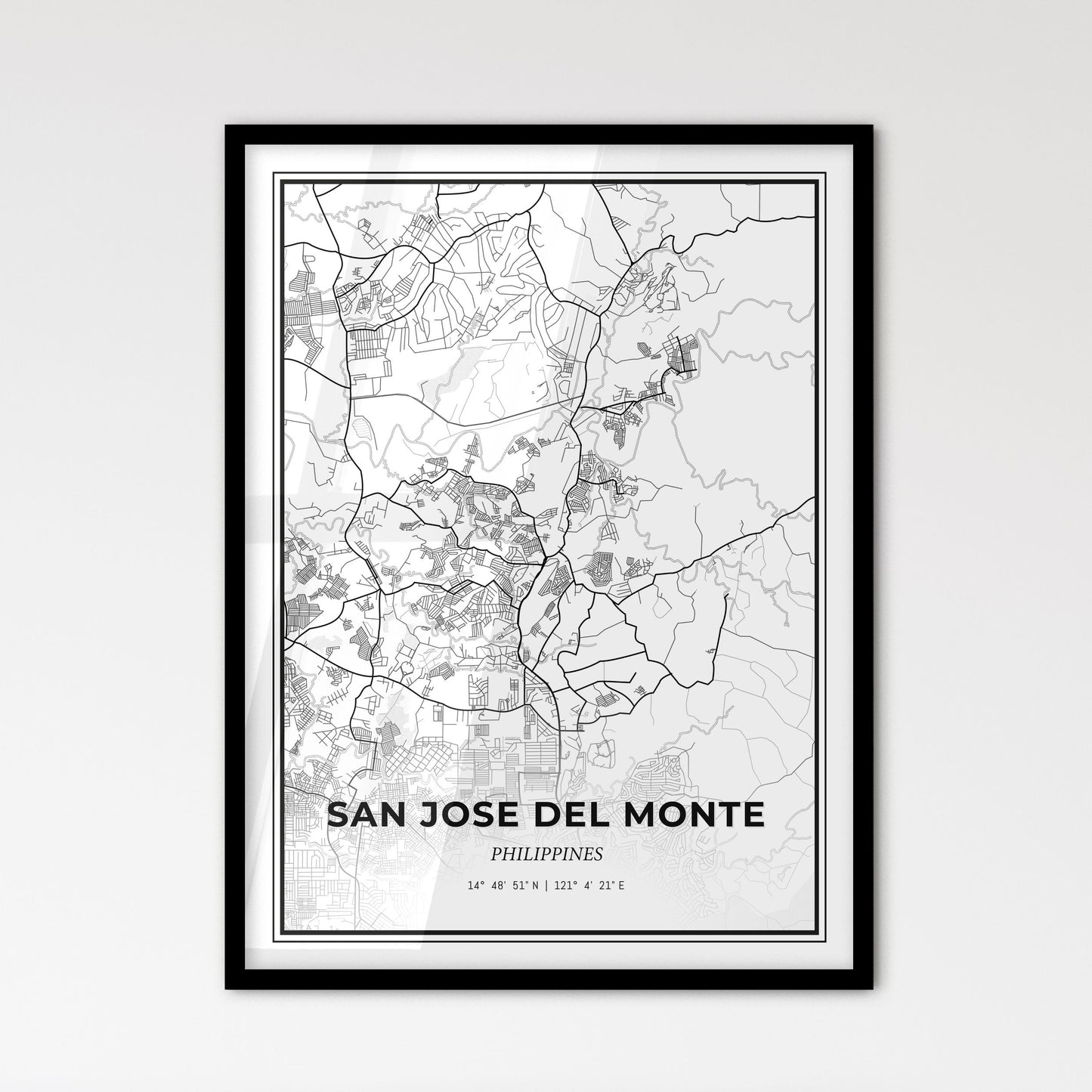 San Jose del Monte Philippines - Scandinavian Style City Map for Modern Home Decor