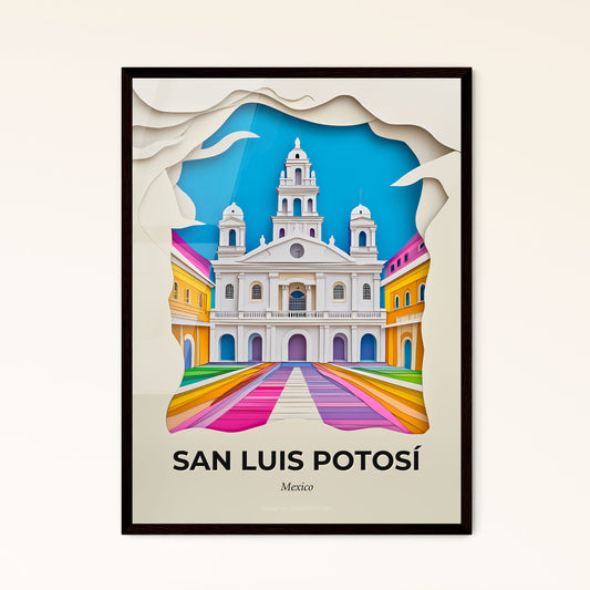 Vivid San Luis Potosí, Mexico - a large building with a clock tower on top of it