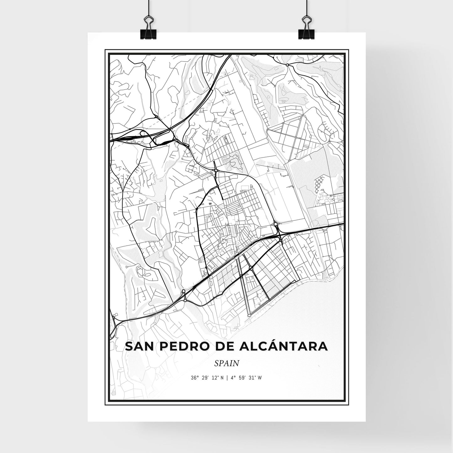 San Pedro de Alcántara Spain - Premium City Map Poster