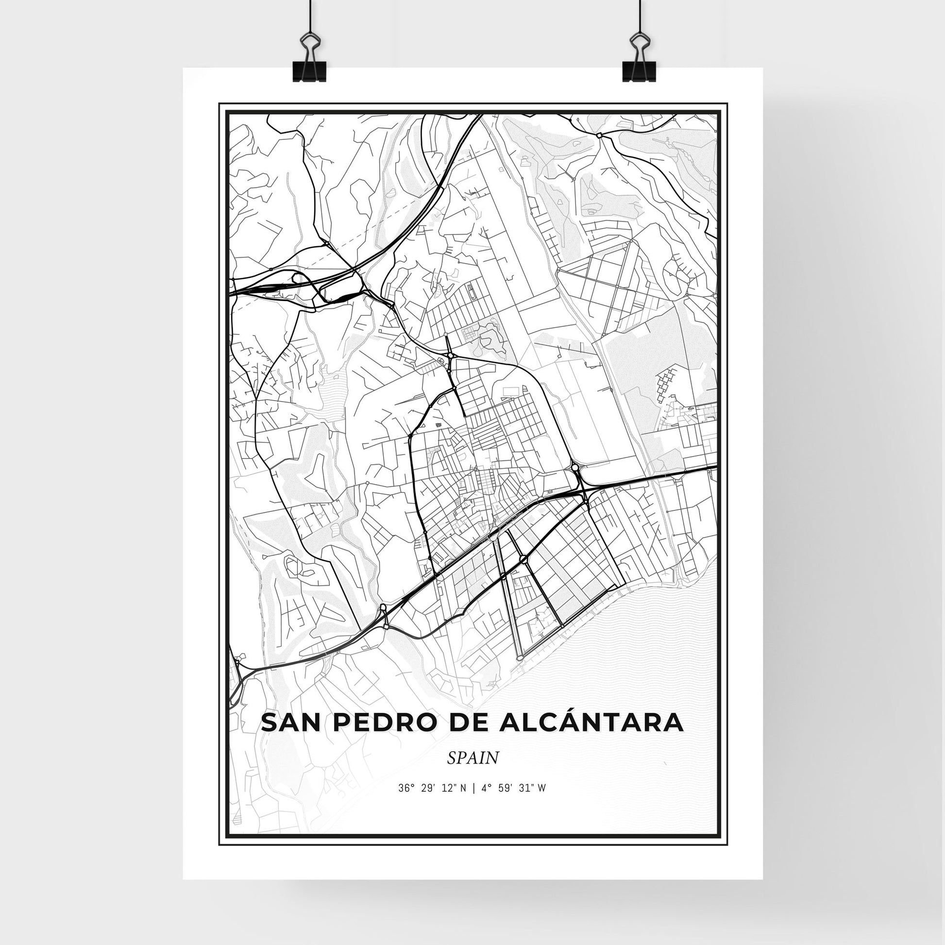 San Pedro de Alcántara Spain - Premium City Map Poster