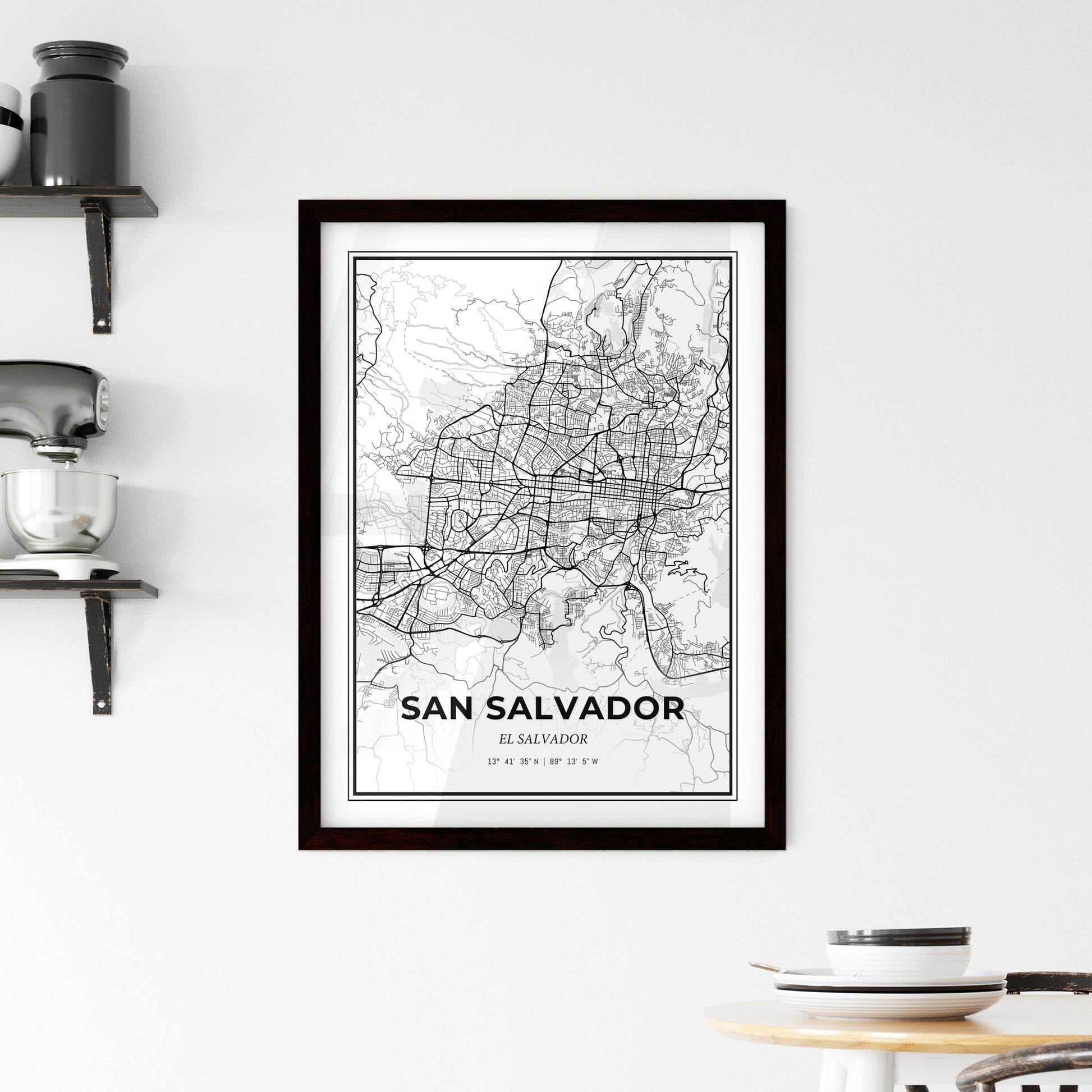 San Salvador El Salvador - Minimal City Map