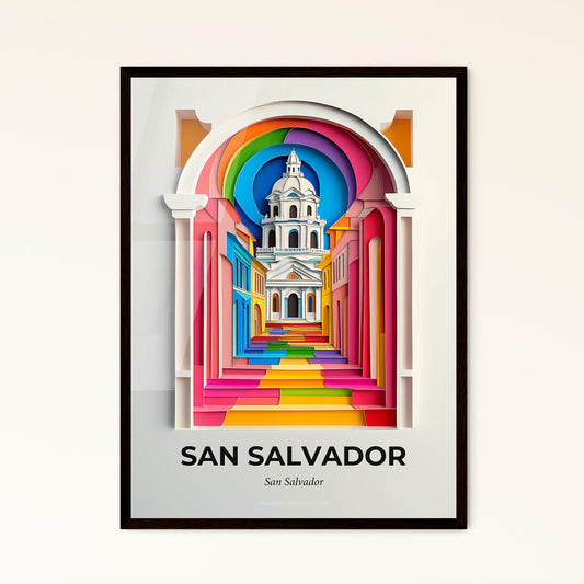 Vivid San Salvador, San Salvador, Papercut Print