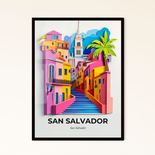 Vivid San Salvador, San Salvador, Papercut Print