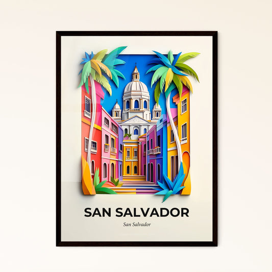 Vivid San Salvador, San Salvador, Papercut Print
