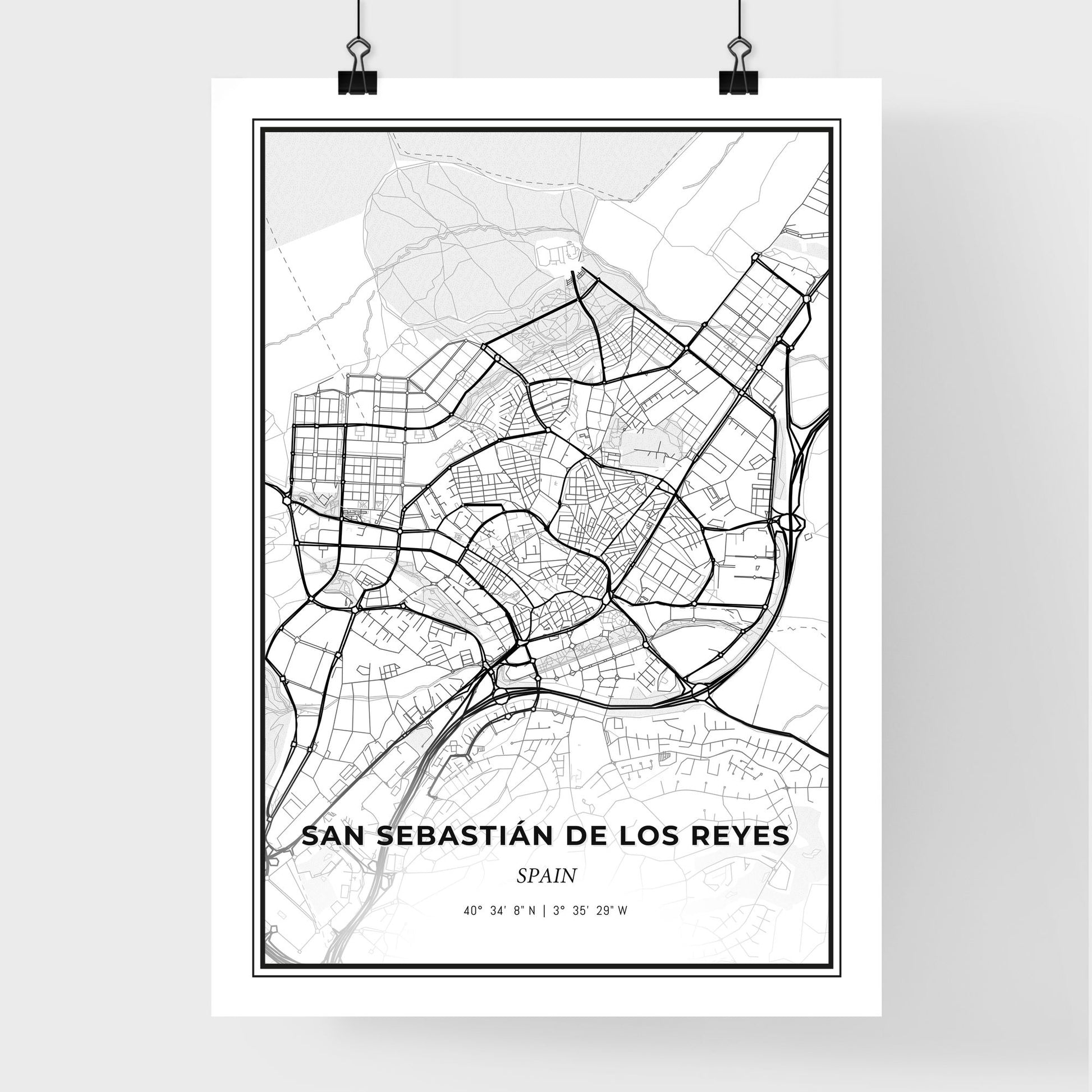 San Sebastián de los Reyes Spain - Premium City Map Poster