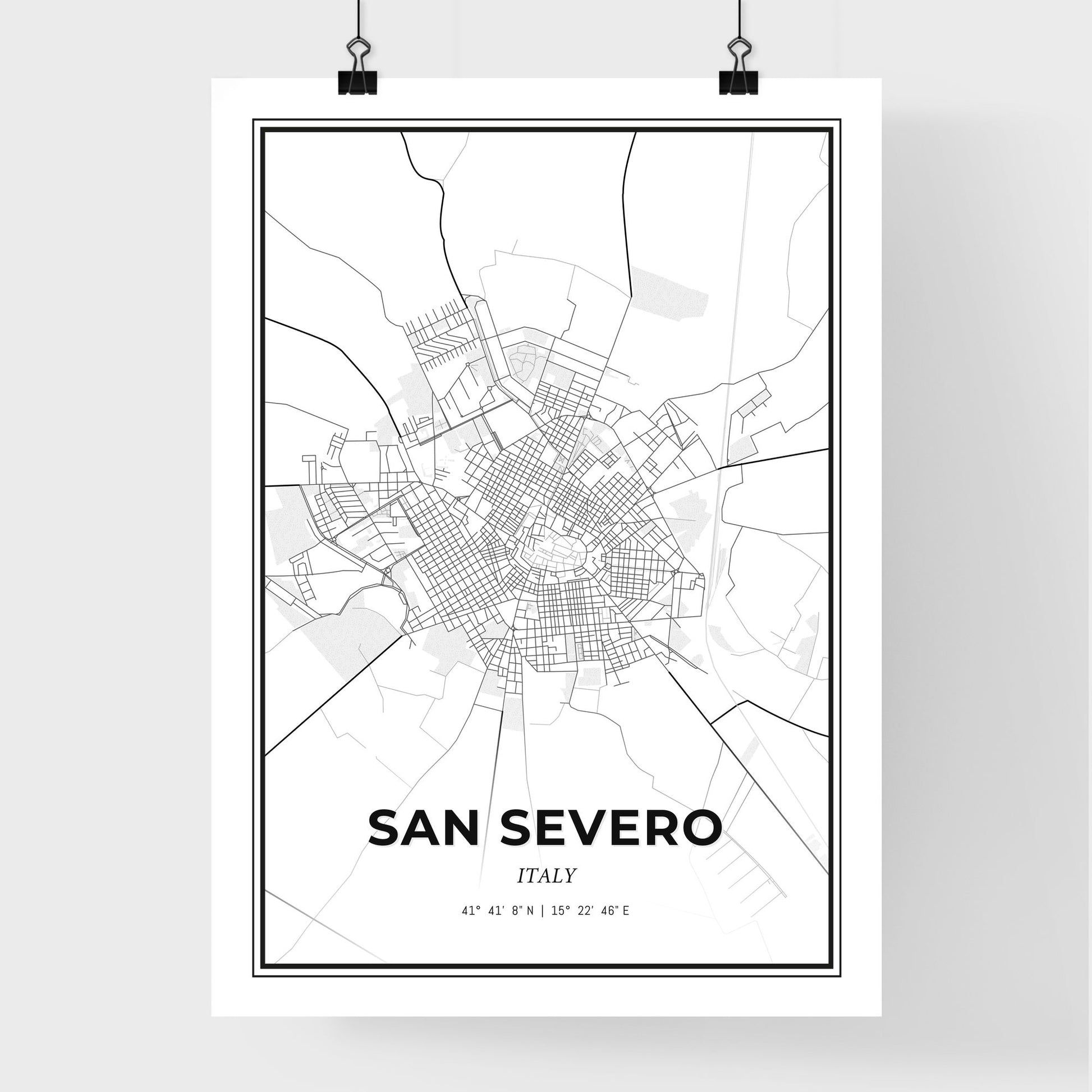 San Severo Italy - Premium City Map Poster